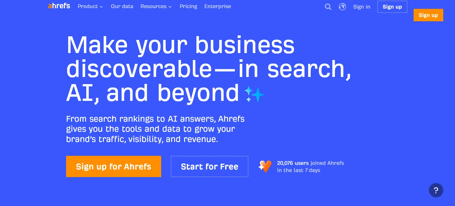 Ahrefs SEO and backlink analysis platform interface