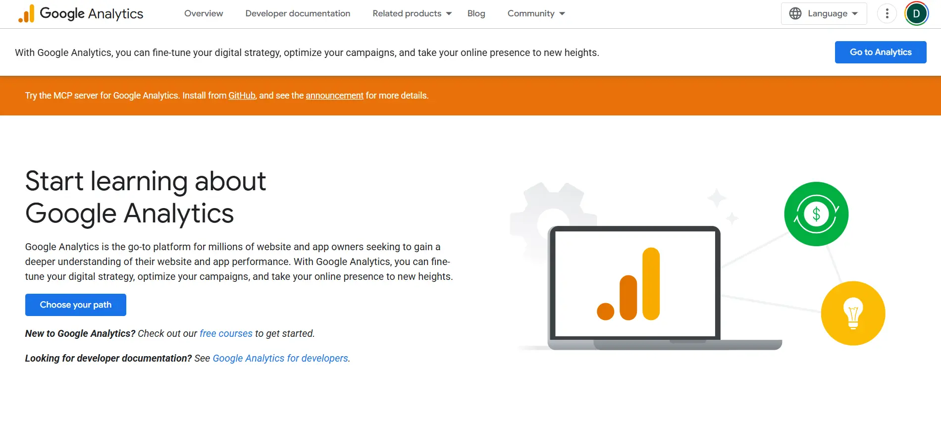 Google Analytics 4 dashboard interface