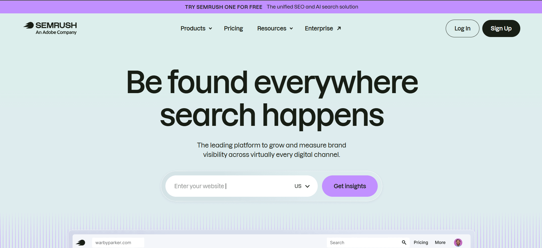 Semrush SEO platform interface