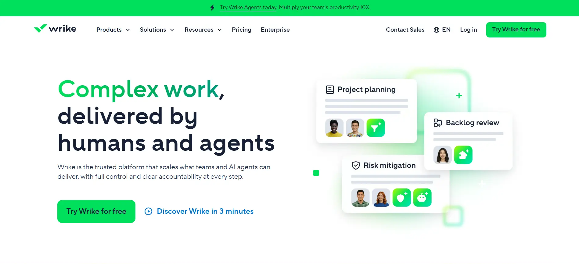 Wrike project management interface