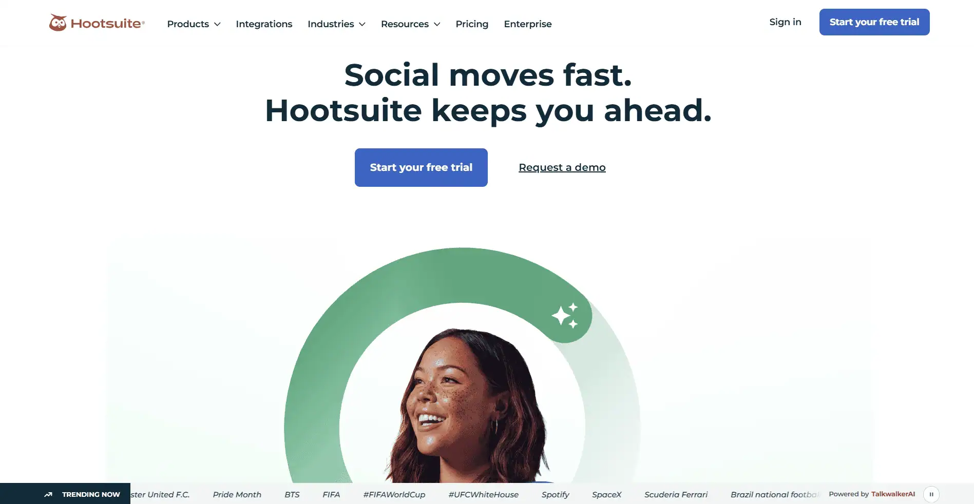 Hootsuite social media management dashboard